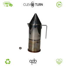 Alessi La Conica 90002/3 - Design Kaffeemaschine aus Edelstahl mit Kupferboden