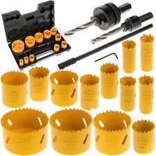 Lochsäge Set Dosenbohrer 17 tlg Bohrkrone Lochkreissäge Lochbohrer HSS Bi-Metall