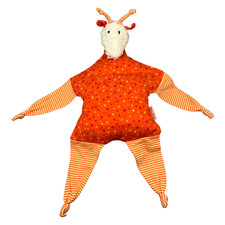Käthe Kruse Giraffe Antilope Zebra Kissen Plüsch Schnuffeltuch orange punkt 42cm