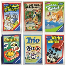 Konvolut 6 Spiele RateFix Lach dich schlapp Streck dich Trio  Wörter würfeln ua