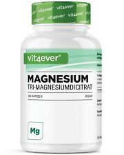 Magnesium 365 Kapseln - á 750 mg Tri-Magnesiumdicitrat - Hochdosiert + Vegan