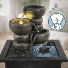 Kaskaden-Tischbrunnen mit LED