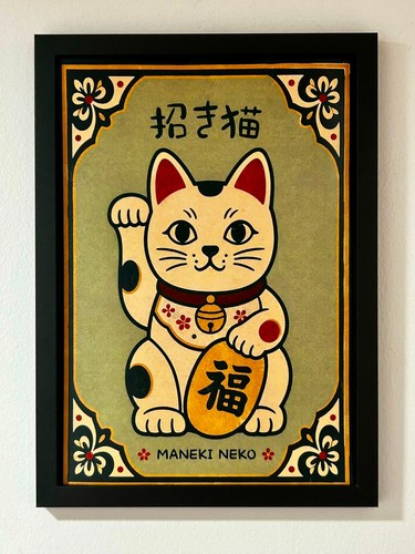 Maneki neko glückskatze - maneki, a4