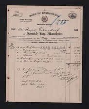 MANNHEIM, Rechnung 1900, Heinrich Lutz Artikel für die Schuh-Fabrikation Prima-W