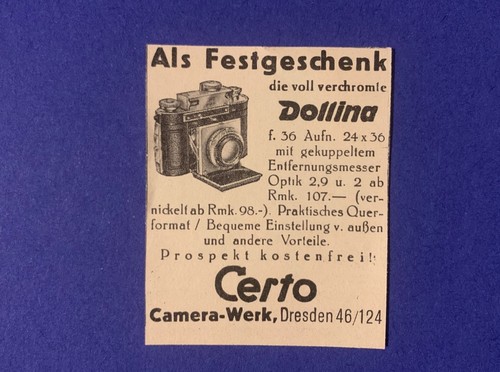 1936 dollina certo camera - certo,,