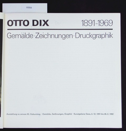 Otto dix 1891 1969 - dix,