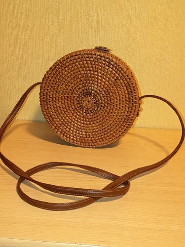 Rattan schultertasche natur - schultertasche,