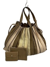 LUPO Abanico Barcelona Hand Schultertasche Leder Braun Kordelzug Tasche mit Etui