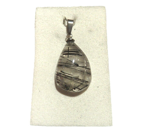 Rutilquarz schwarz cabochon - rutilquarz,