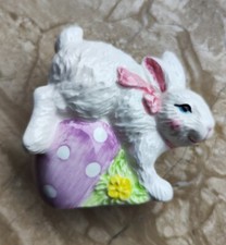 Osterhase Hase Dekofigur Weiss