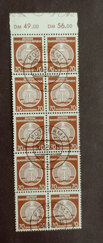 Early dienstmarken 70pf ddr - dienstmarken,