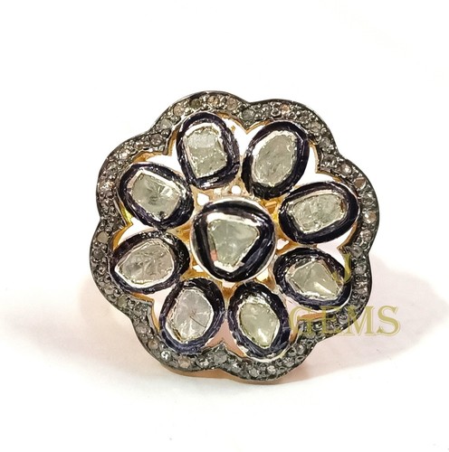 Polki pave diamant vergoldet - diamant,