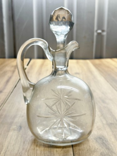 Vintage geschliffenes glas öl - vintage,