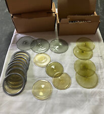  Butzenglas  Glasbutzen Butzenscheibe Mundgeblasen Konvolut 83 Stück Grün + Grau