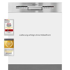 Exquisit Geschirrspüler EGSP1012-EB-030E inox | ECO Modus | Teilintegriert