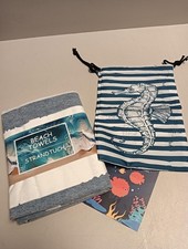 Strandtuch Groß, 180 x 100 cm Doppelseitig Strandhandtuch, Schnell Trocknendes,