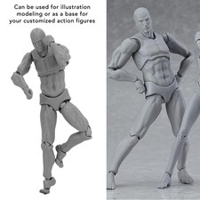 Zeichenpuppe Bewegliche Zeichen-Actionfigur PVC Mit Sockel Zum Bemalen