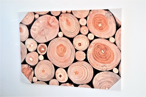 Leinwandbild holzstapel - leinwandbild,