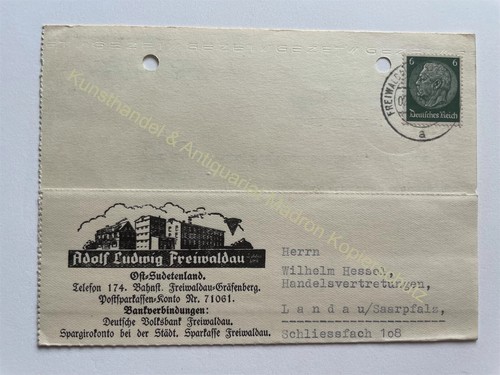 Postkarte reklame 1942 - postkarte,