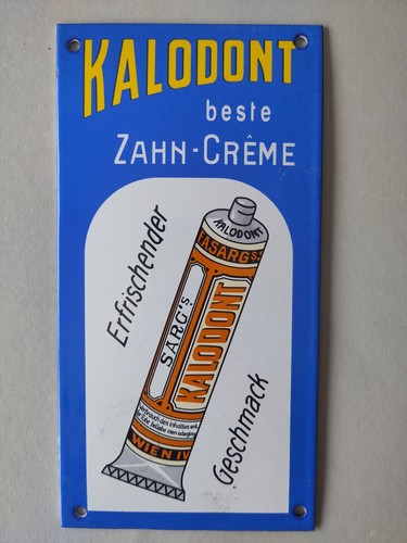 Kalodont zahnpasta emailschild - kalodont,