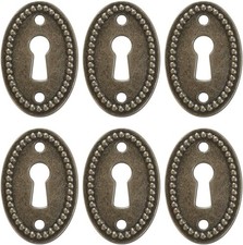 6x Antike Schlüssel-Schilder