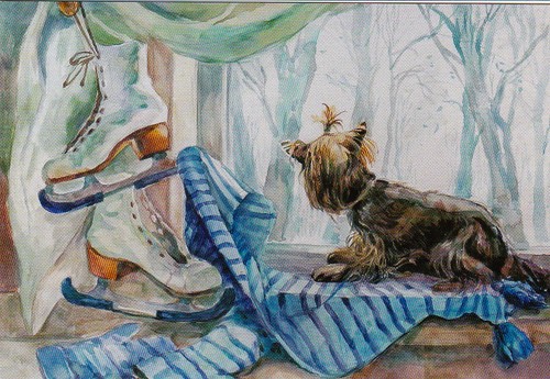 Lustige kunstkarte dog - lustige,