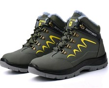 Sicherheitsschuhe Herren Damen Winter Warme Stahl Zehenkappe Arbeit Wanderschuhe