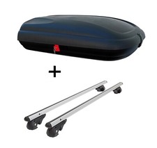 Dachbox VDPBA320L carbonlook+Alu Relingträger VDP004XL für für VW Tiguan II ab 1