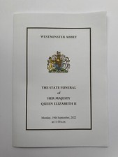 Offizielle Königin Elisabeth II. Begräbnisorden 2022 Broschüre 19.09.2022