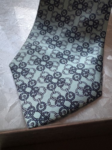 Hermès seidenkrawatte blau - hermès, seidenkrawatte,