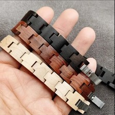 Enmex Herren Holz Armband Sandelholz Ahornholz Ebenholz Design Edelstahl mit Box