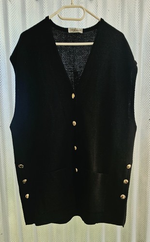 Elegante schwarze strickweste - elegante,