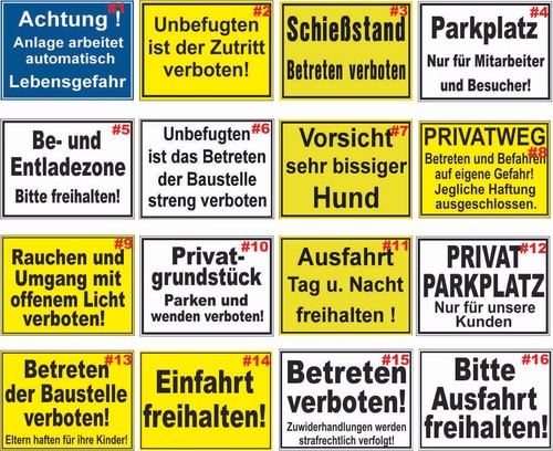 Hinweisschild 30x40cm