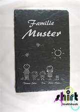  S 123 - Schiefertafel Haustürschild Namensschild Familie Schiefer Türschild 