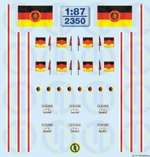 2350 - Decals NVA Truppenfahnen und Streifen 1:87