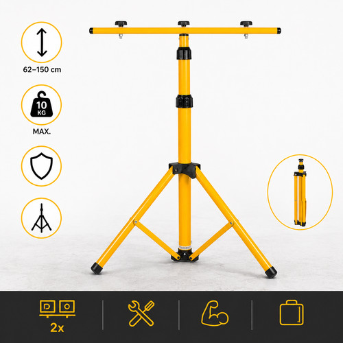 Baustrahler stativ 150cm - 150cm, 2x