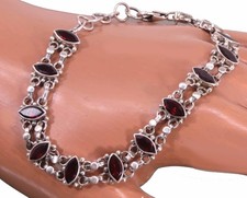 Granat Armband Sterling Silber