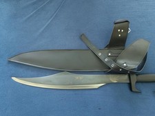 Spartanisches Schwert „LEONIDAS“, schwarz + Etui + Signatur von Gerard Butler