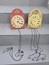 2x Schöne Wanduhren "AMS" Pendeluhren Handbemalt