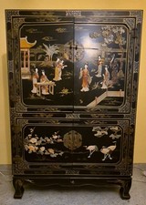 Chinesischer Schrank, Hochzeitsschrank mit Bild 152 cm Höhe