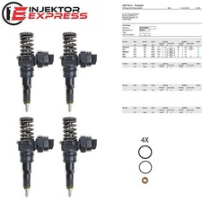 4x 0414720007 Pumpe Düse Einheit AUDI VW SKODA SEAT 1.9TDi 045130079X 038130073F