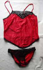 DDR Dessous Hemd + Slip rot