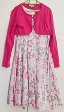 Set Kleid festlich Blumen Glitzer Gr. 152 + Bolero Gr. 152 TOP