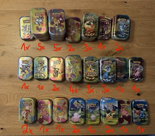 Pokémon mini tins gefüllt - pokémon,