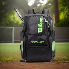 Wilson Tennistasche für 2 Tennisschläger Tennisrucksack täglich tragbar Court Ra