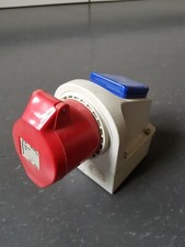 Walther 114 Mini-Kombi Wanddose 16A 5P 400V 6h IP44 m.Schuko-Dose 16A 230V