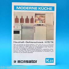 Haushalt-Gefrierschrank H70 TK DDR 1975 | Prospekt Werbung Werbezettel DEWAG K23