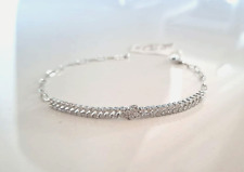 Armreif Armband mit 69 Brillanten Diamanten 1,15 ct. in 18 Kt 750 Weiß gold 