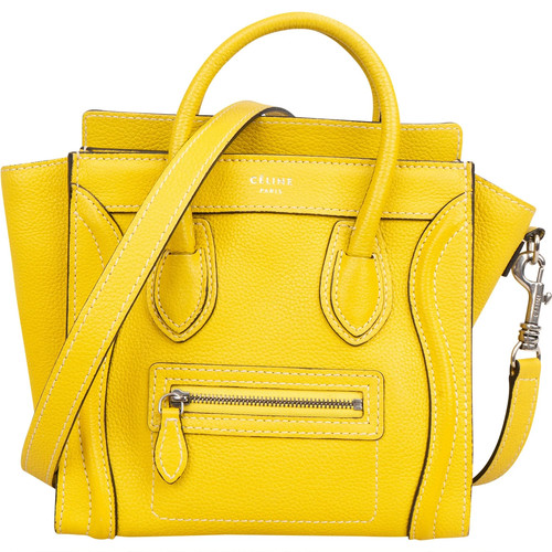 Céline yellow grained leather - céline,