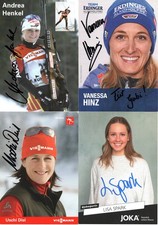 4xBiathlon-Originalautogrammka